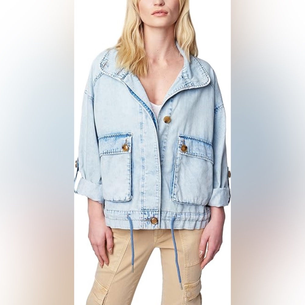BLANK NYC Womens Tencel Utility Jacket